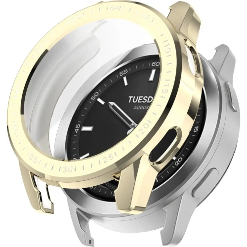 Kup Etui z osłoną ekranu Bizon Case Watch Felipe do Xiaomi Watch S3 47 mm złote - BIZ4531 - {ean13} - Sklep Home Screen