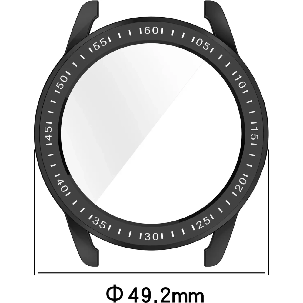 Etui z osłoną ekranu Bizon Case Watch Felipe do Xiaomi Watch S3 47 mm szare