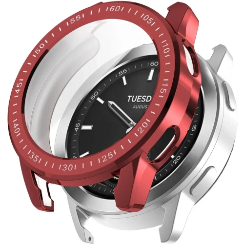 Kup Etui z osłoną ekranu Bizon Case Watch Felipe do Xiaomi Watch S3 47 mm czerwone - BIZ4533 - {ean13} - Sklep Home Screen
