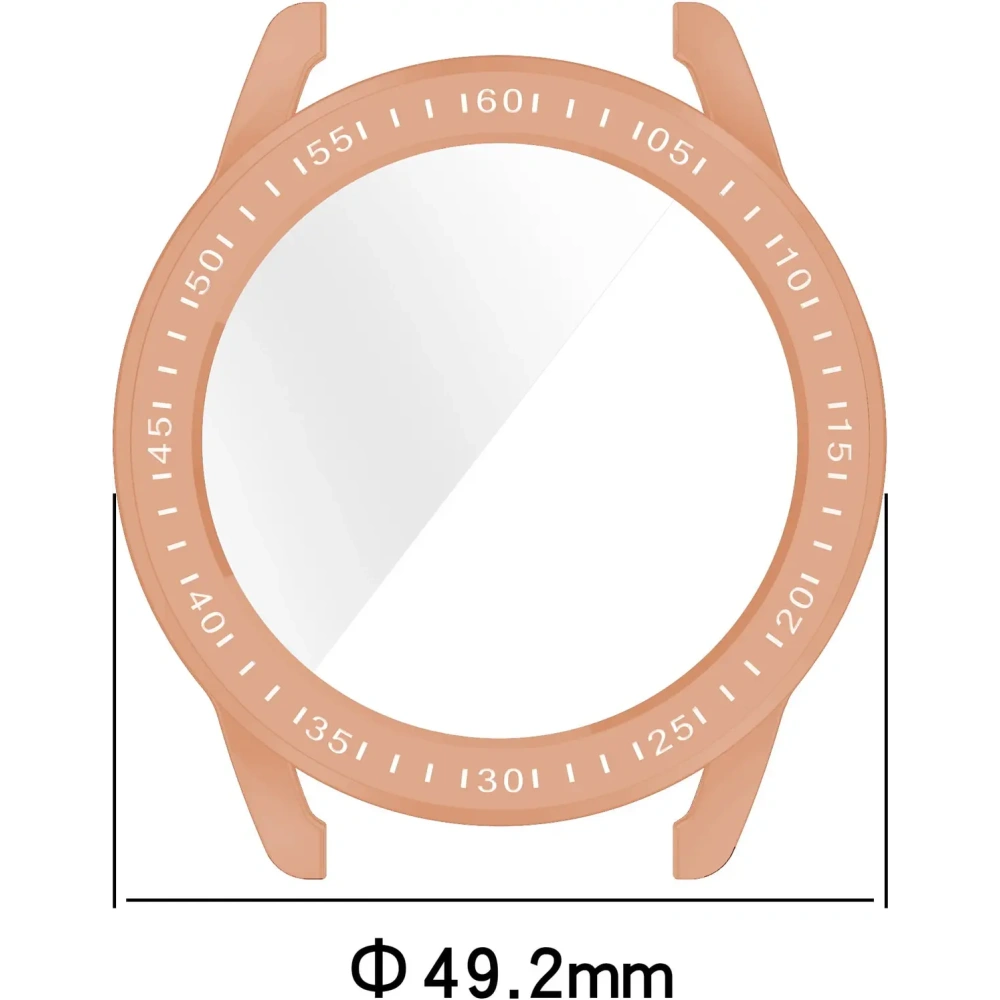 Etui z osłoną ekranu Bizon Case Watch Felipe do Xiaomi Watch S3 47 mm różowozłote