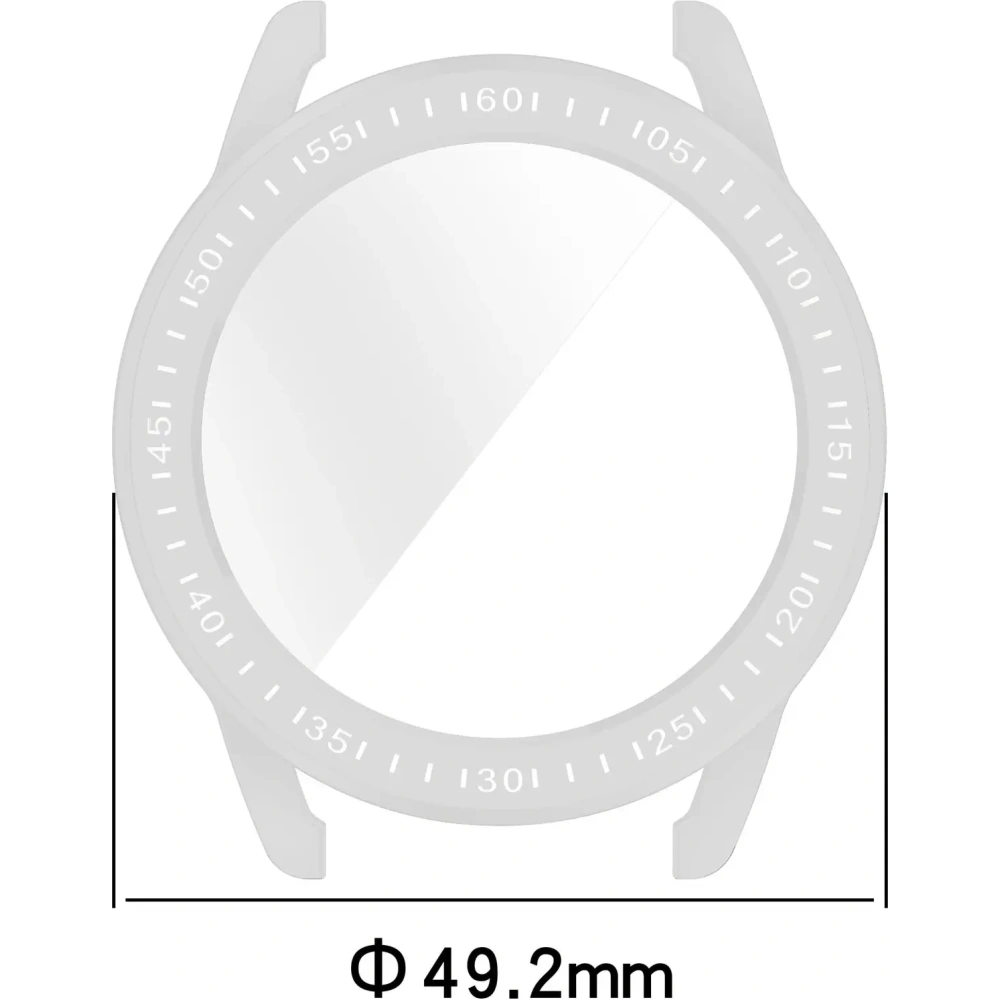 Etui z osłoną ekranu Bizon Case Watch Felipe do Xiaomi Watch S3 47 mm srebrne