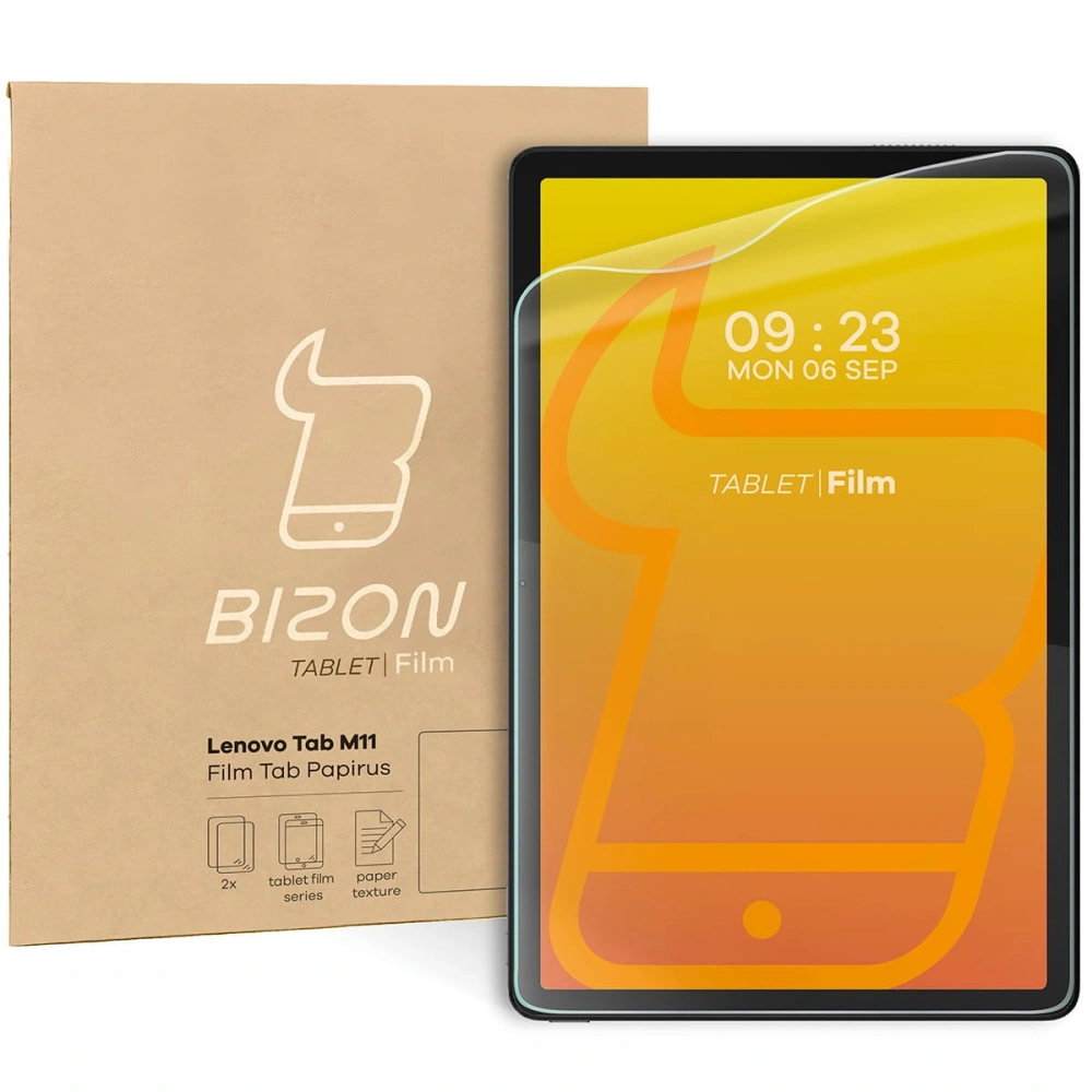 Folia imitująca papier Bizon Film Tab Papirus do Lenovo Tab M11 1 gen. [2 PACK]