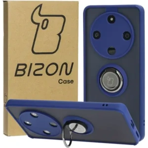 Buy Bizon Case Hybrid Ring Honor Magic6 Lite smoky with a navy blue frame - BIZ4538 - {ean13} - Home Screen Store Europe