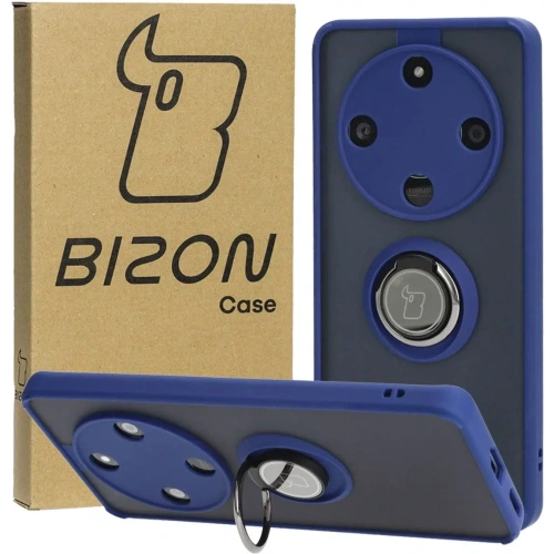 Kup Bizon Case Hybrid Gyűrű Honor Magic6 Lite füstös színű, sötétkék kerettel - BIZ4538 - {ean13} - Sklep Home Screen