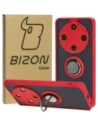 Bizon Case Hybrid Ring Honor Magic6 Lite smoky with a red frame