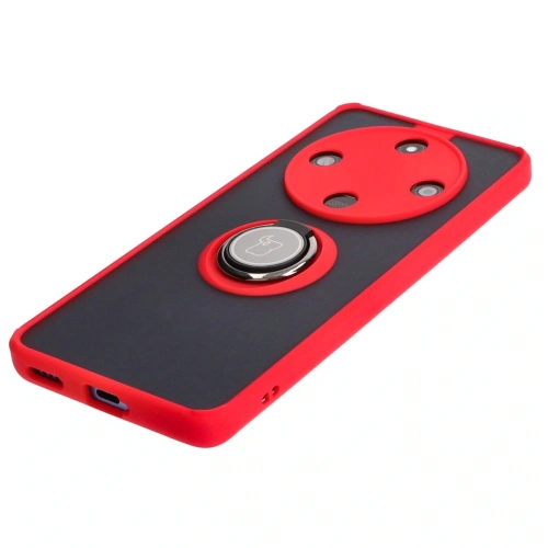 Buy Bizon Case Hybrid Ring Honor Magic6 Lite smoky with a red frame - BIZ4539 - {ean13} - Home Screen Store Europe