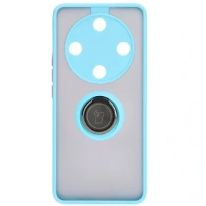 Kup Bizon Case Hybrid Ring Honor Magic6 Lite fumuriu cu un cadru de culoare albastru deschis. - BIZ4540 - {ean13} - Sklep Home Screen