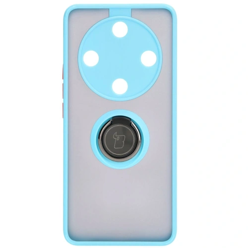 Kup Bizon Case Hybrid Ring Honor Magic6 Lite fumuriu cu un cadru de culoare albastru deschis. - BIZ4540 - {ean13} - Sklep Home Screen