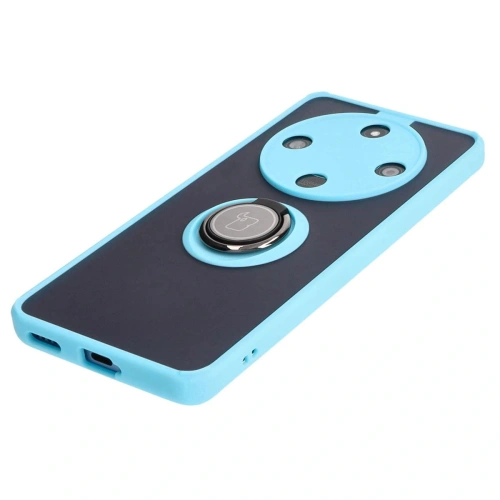 Kup Bizon Case Hybrid Ring Honor Magic6 Lite fumuriu cu un cadru de culoare albastru deschis. - BIZ4540 - {ean13} - Sklep Home Screen