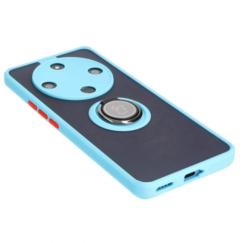Kup Bizon Case Hybrid Ring Honor Magic6 Lite fumuriu cu un cadru de culoare albastru deschis. - BIZ4540 - {ean13} - Sklep Home Screen