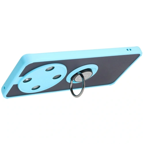 Kup Bizon Case Hybrid Ring Honor Magic6 Lite fumuriu cu un cadru de culoare albastru deschis. - BIZ4540 - {ean13} - Sklep Home Screen