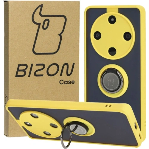 Kup Etui z uchwytem na palec Bizon Case Hybrid Ring do Honor Magic6 Lite przydymione z żółtą ramką - BIZ5112 - {ean13} - Sklep Home Screen