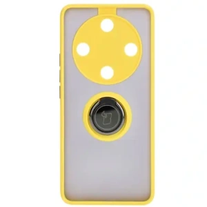 Kup Husa hibridă Bizon Case Ring Honor Magic6 Lite fumurie cu un cadru galben. - BIZ5112 - {ean13} - Sklep Home Screen