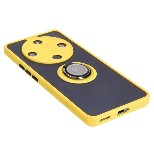 Kup Etui s úchytem na prst Bizon Case Hybrid Ring pro Honor Magic6 Lite kouřové s žlutým rámem - BIZ5112 - {ean13} - Sklep Home Screen