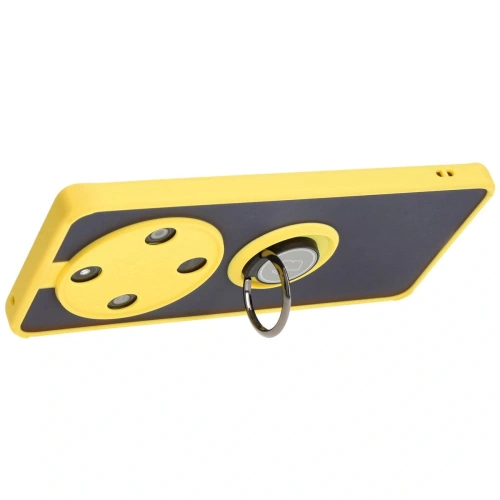 Buy Bizon Case Hybrid Ring Honor Magic6 Lite smoky with a yellow frame - BIZ5112 - {ean13} - Home Screen Store Europe