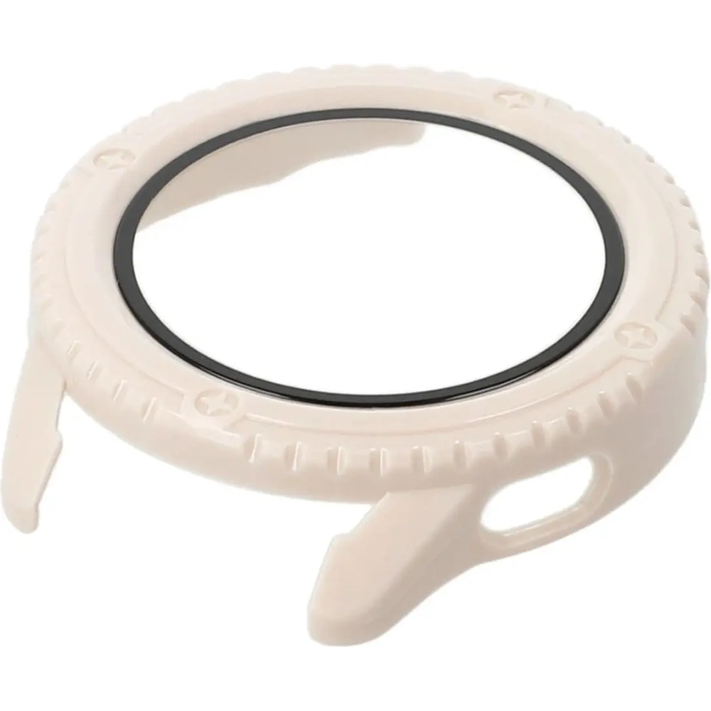 Etui Bizon Case+Glass Watch do Xiaomi Watch S3 47 mm beżowe