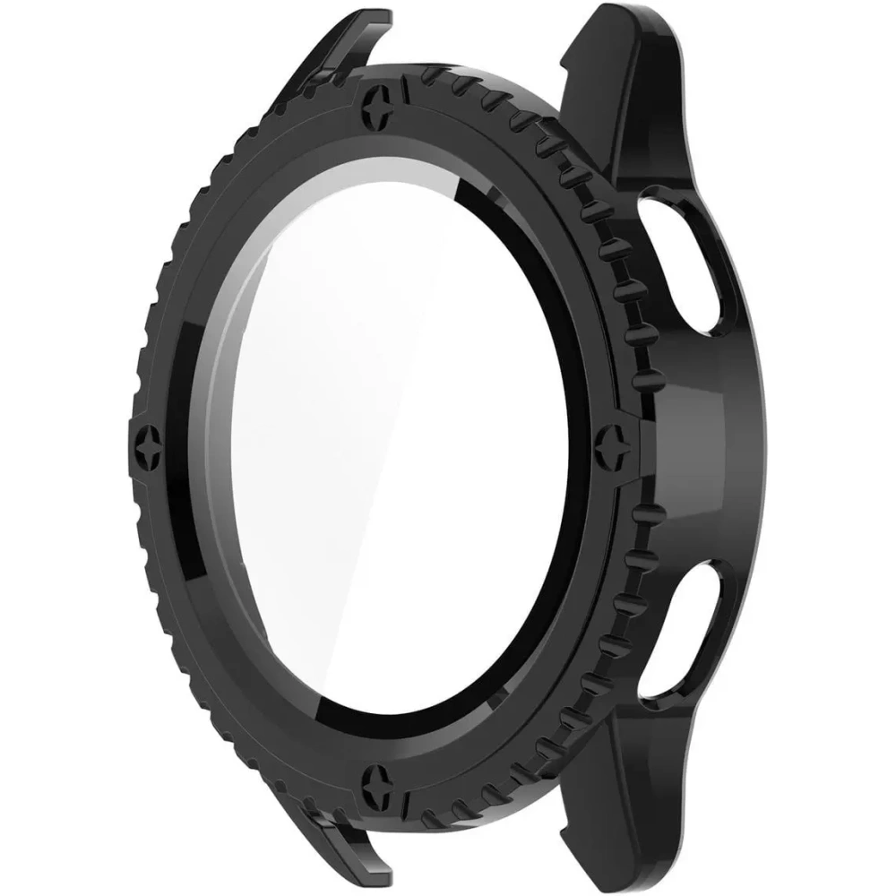 Etui Bizon Case+Glass Watch do Xiaomi Watch S3 47 mm czarne