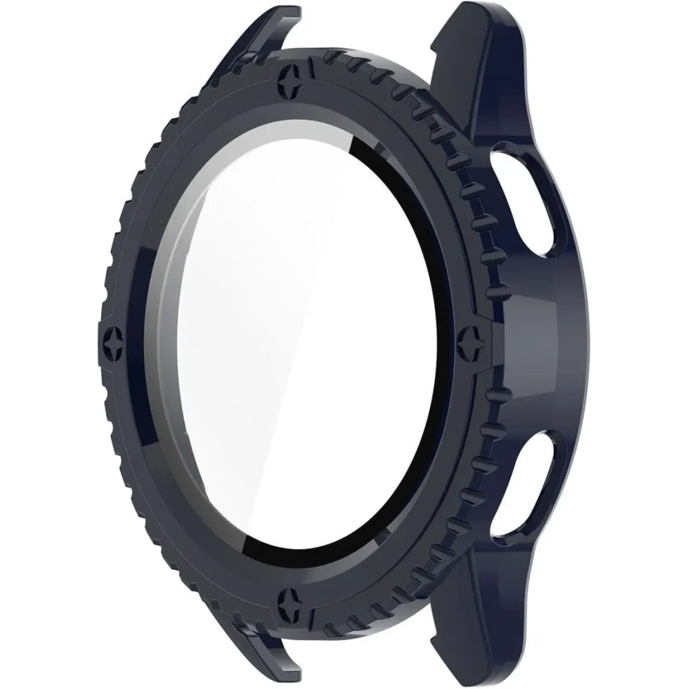Etui Bizon Case+Glass Watch do Xiaomi Watch S3 47 mm niebieskie