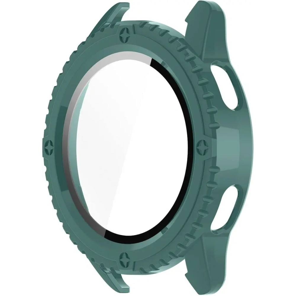 Etui Bizon Case+Glass Watch do Xiaomi Watch S3 47 mm zielone