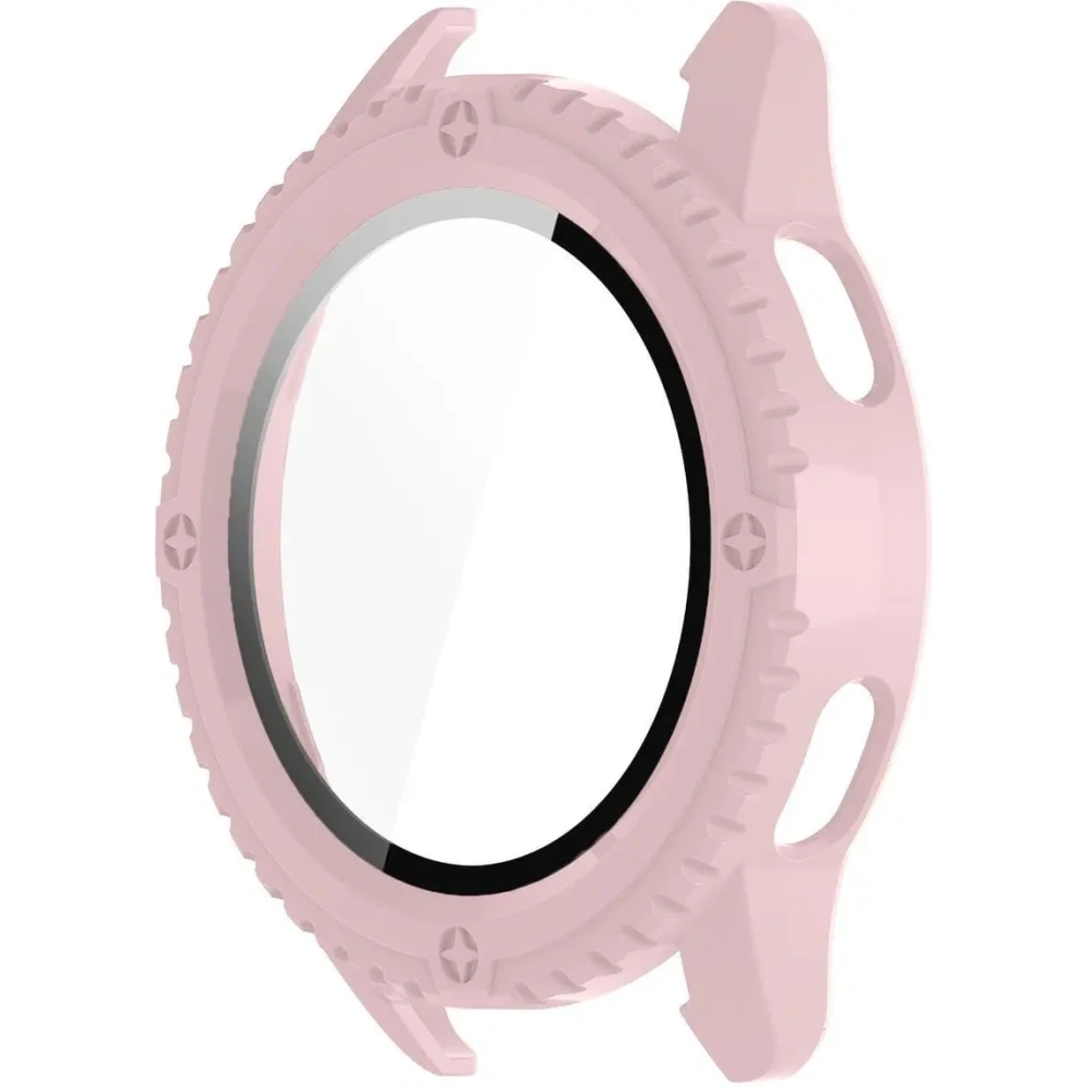 Etui Bizon Case+Glass Watch do Xiaomi Watch S3 47 mm różowe