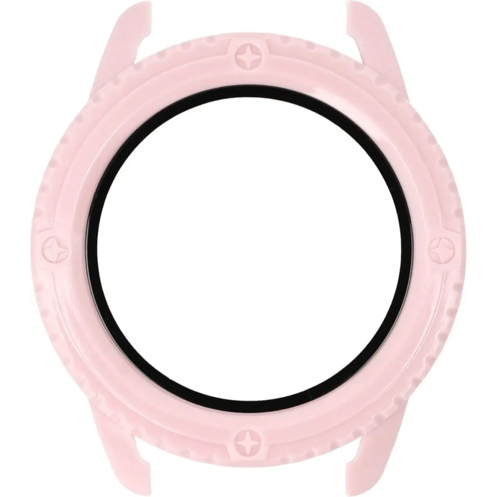 Etui Bizon Case+Glass Watch do Xiaomi Watch S3 47 mm różowe