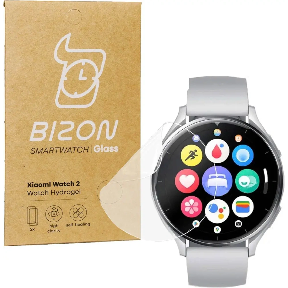 Folia hydrożelowa na ekran Bizon Glass Watch Hydrogel do Xiaomi Watch 2 [2 PACK]