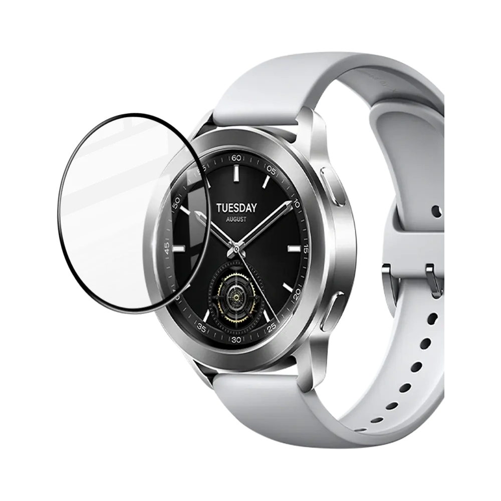 Szkło hybrydowe Bizon Glass Watch Edge Hybrid do Xiaomi Watch S3 47 mm czarne