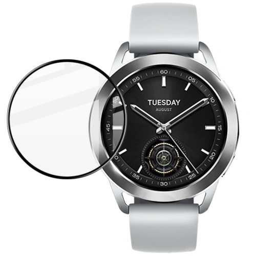 Kup Bizon üveg óra Edge Hybrid Xiaomi Watch S3 47 mm fekete - BIZ4555 - {ean13} - Sklep Home Screen