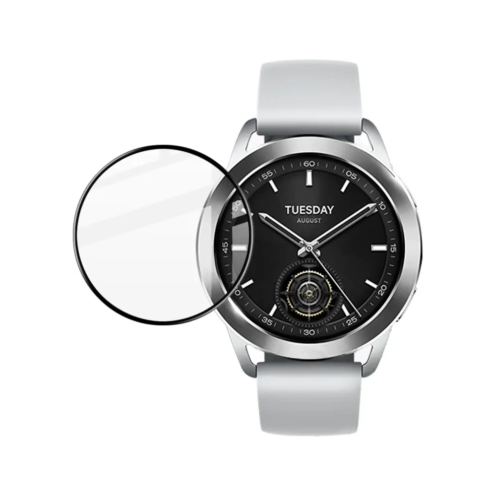 Szkło hybrydowe Bizon Glass Watch Edge Hybrid do Xiaomi Watch S3 47 mm czarne