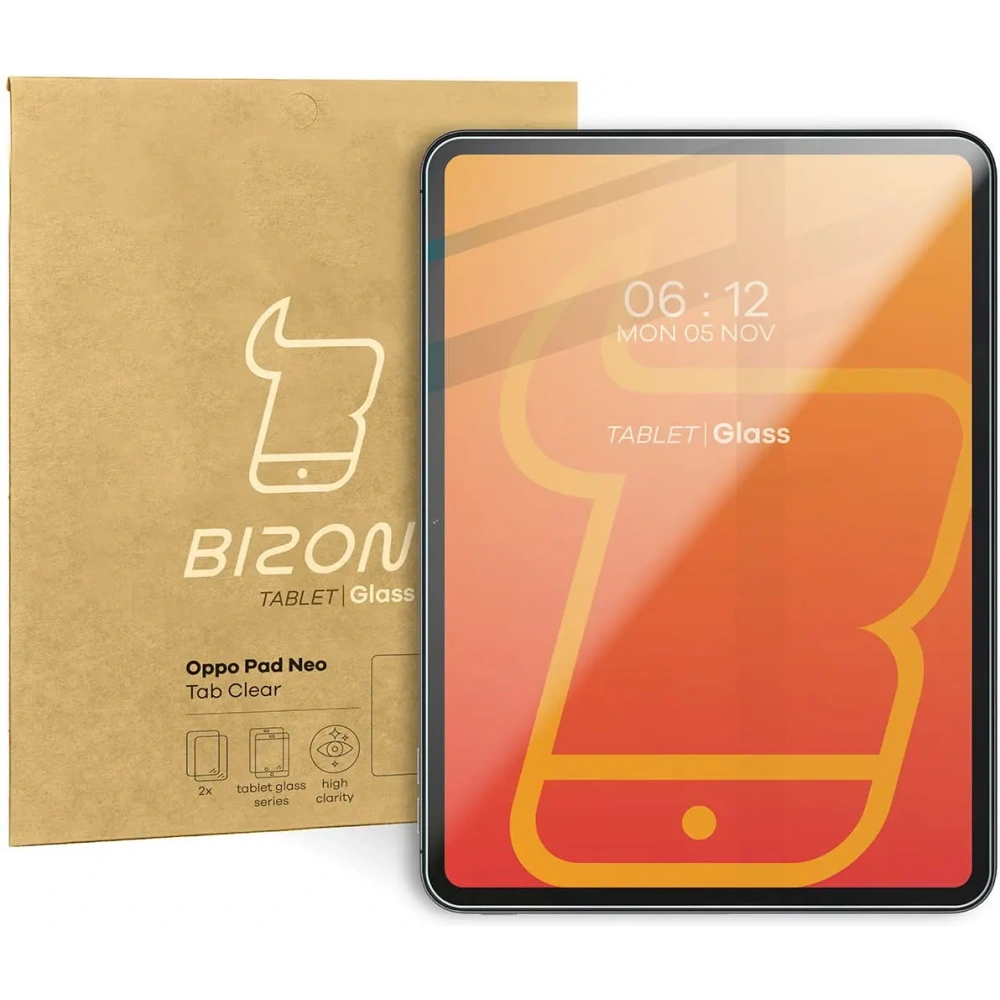 Szkło hartowane Bizon Glass Tab Clear do Oppo Pad Neo [2 PACK]