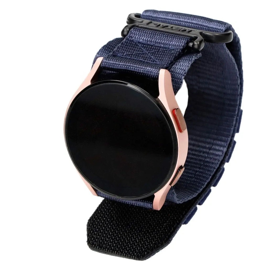 Sportowy pasek do zegarka Bizon Strap Watch Adventure do Samsung Galaxy Watch 20mm granatowy