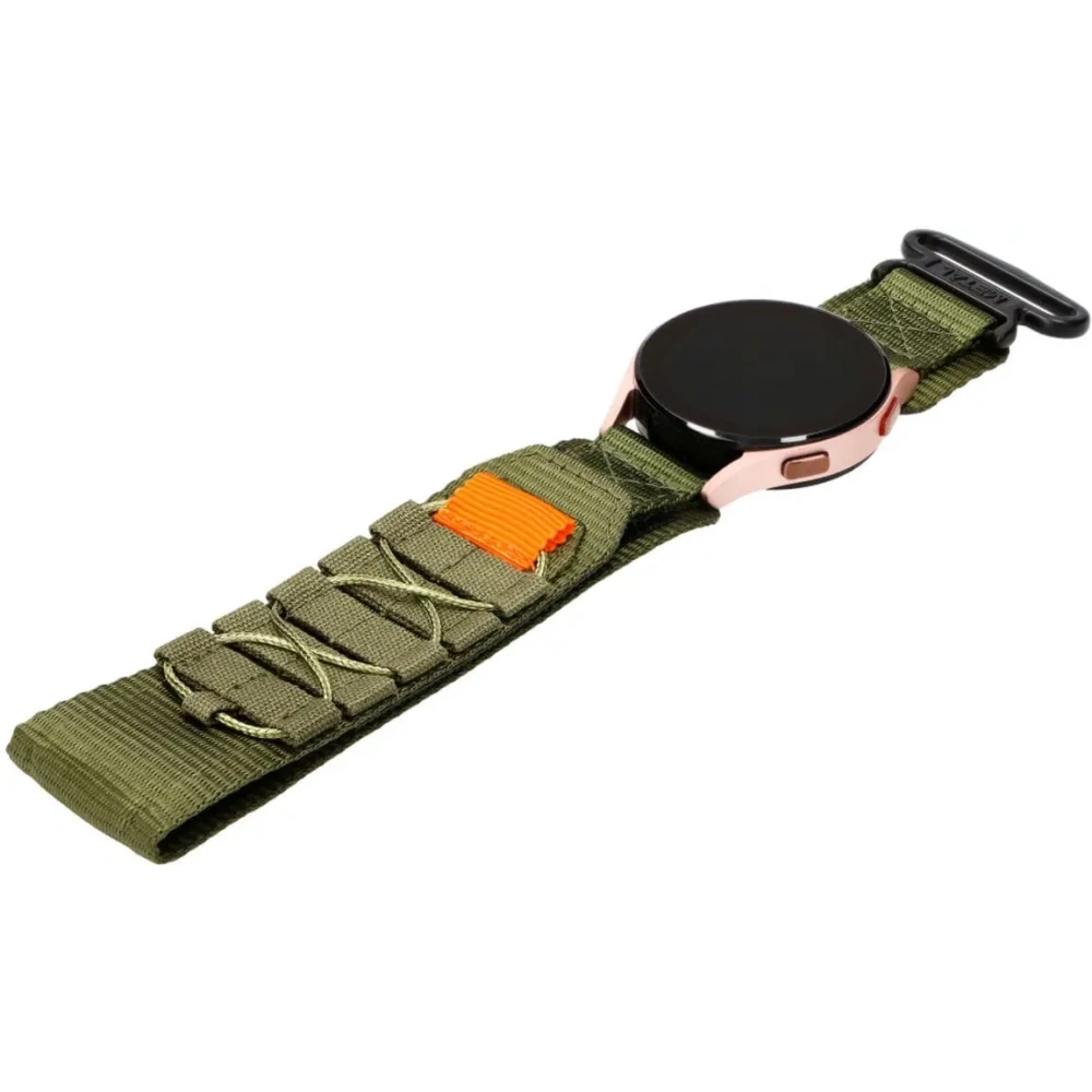 Sportowy pasek do zegarka Bizon Strap Watch Adventure do Samsung Galaxy Watch 20mm khaki