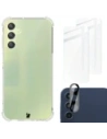 Bizon Case Clear Pack husă + 2x sticlă de protecție + sticlă pentru lentilă Samsung Galaxy A15 4G/5G transparentă
