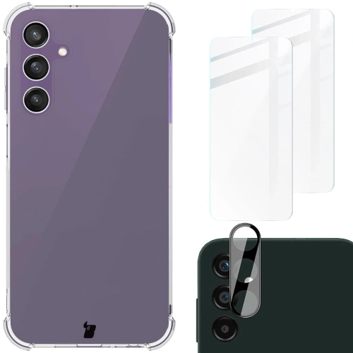 Kup Etui + 2x szkło na ekran + obiektyw Bizon Case Clear Pack do Samsung Galaxy A25 5G przezroczyste - BIZ4566 - {ean13} - Sklep Home Screen
