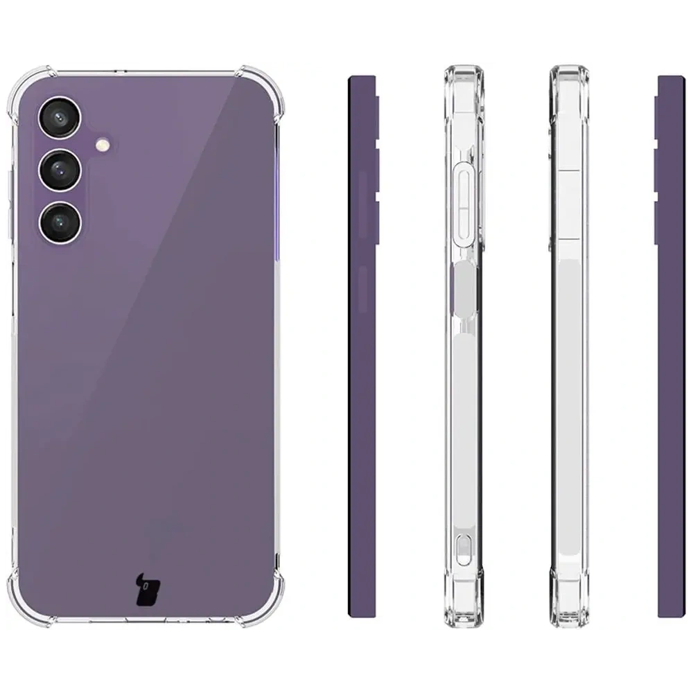 Etui + 2x szkło na ekran + obiektyw Bizon Case Clear Pack do Samsung Galaxy A25 5G przezroczyste