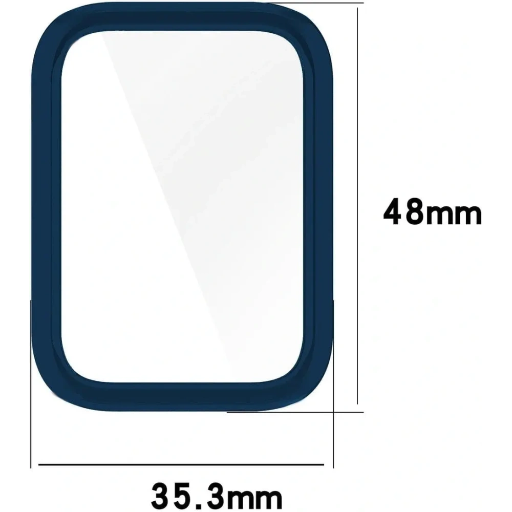 Etui z osłoną ekranu Bizon Case Watch Felipe do Xiaomi Smart Band 8 Pro niebieskie