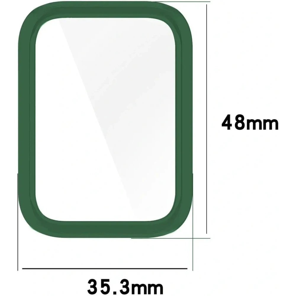 Etui z osłoną ekranu Bizon Case Watch Felipe do Xiaomi Smart Band 8 Pro zielone