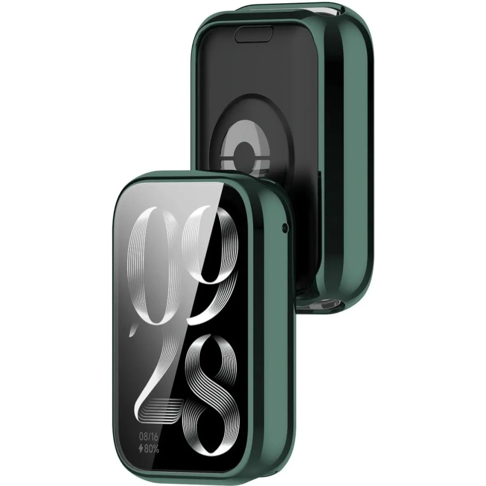 Etui z osłoną ekranu Bizon Case Watch Felipe do Xiaomi Smart Band 8 Pro zielone