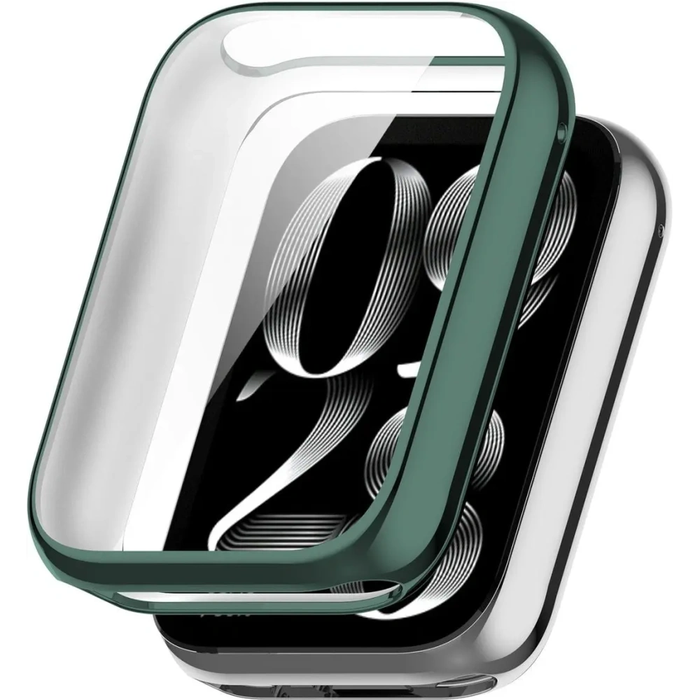 Etui z osłoną ekranu Bizon Case Watch Felipe do Xiaomi Smart Band 8 Pro zielone