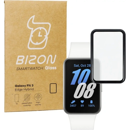 Kup Szkło hybrydowe Bizon Glass Watch Edge Hybrid do Samsung Galaxy Fit 3 czarne - BIZ4587 - {ean13} - Sklep Home Screen
