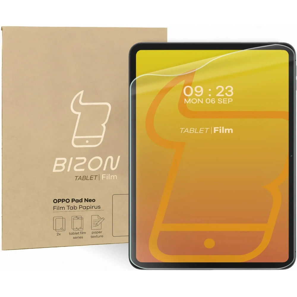 Folia imitująca papier Bizon Film Tab Papirus do OPPO Pad Neo [2 PACK]