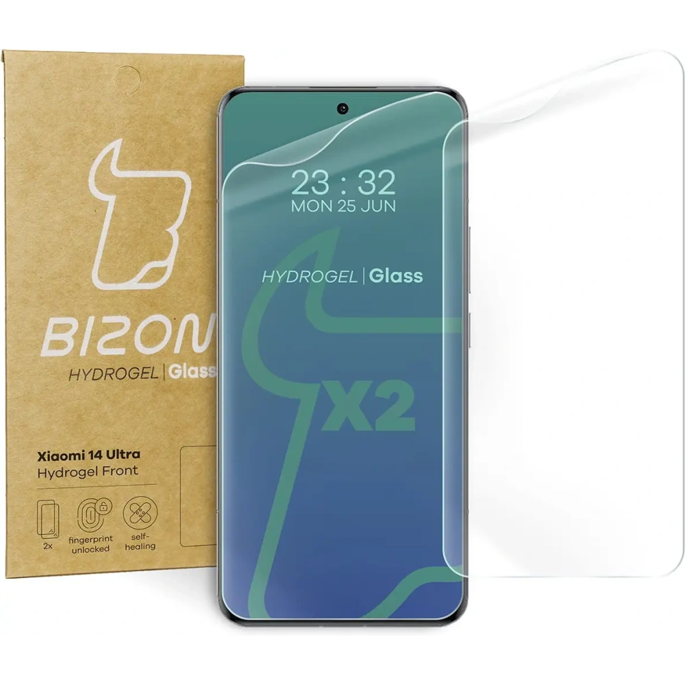 Folia hydrożelowa na ekran Bizon Glass Hydrogel Front do Xiaomi 14 Ultra [2 PACK]