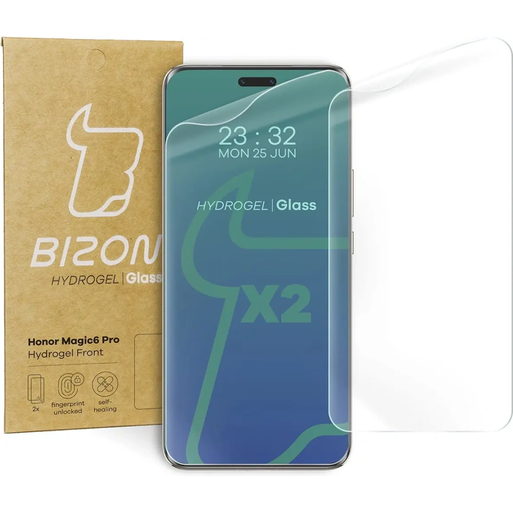 Folia hydrożelowa na ekran Bizon Glass Hydrogel Front do Honor Magic6 Pro [2 PACK]