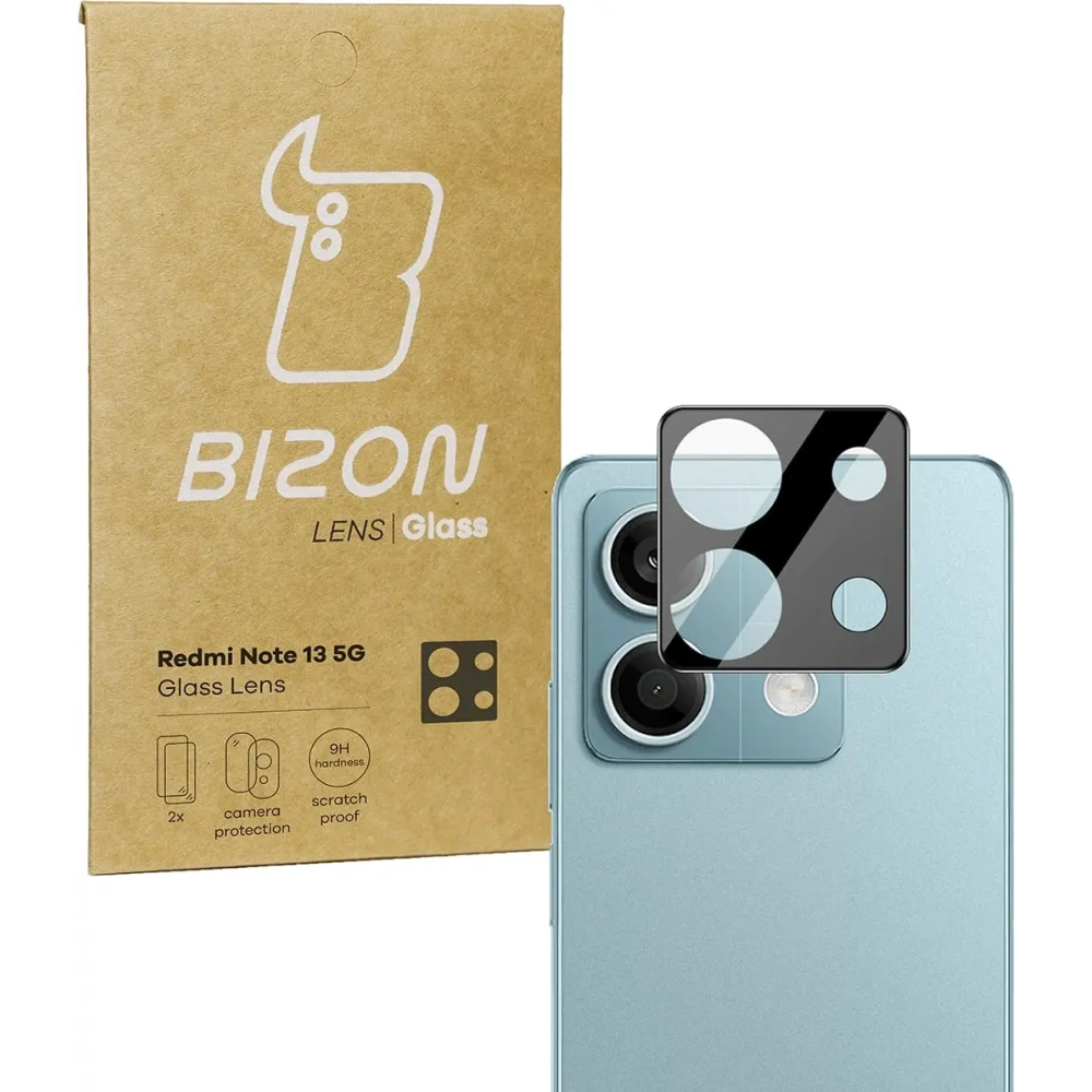 Szkło na aparat Bizon Glass Lens do Xiaomi Redmi Note 13 5G [2 PACK]