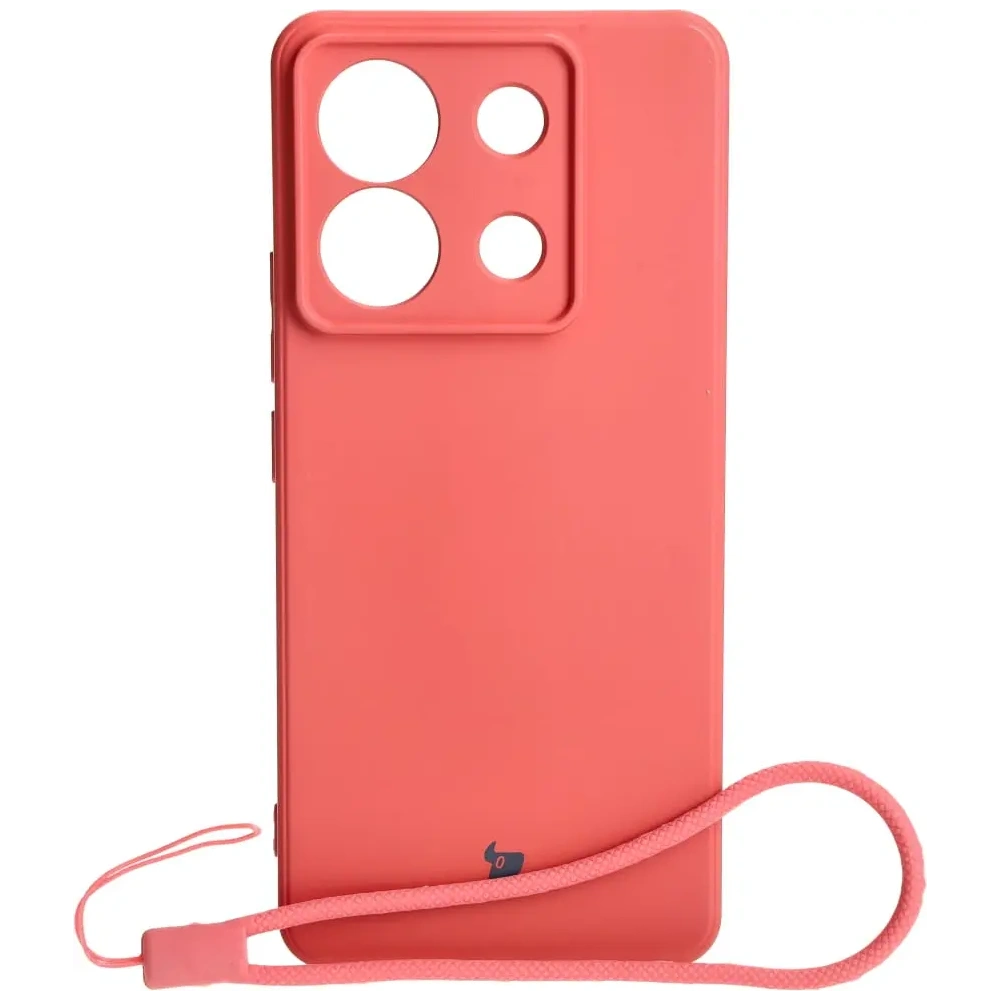 Etui Bizon Case Silicone Sq do Xiaomi Poco X6 / Xiaomi Redmi Note 13 Pro 5G brudny róż