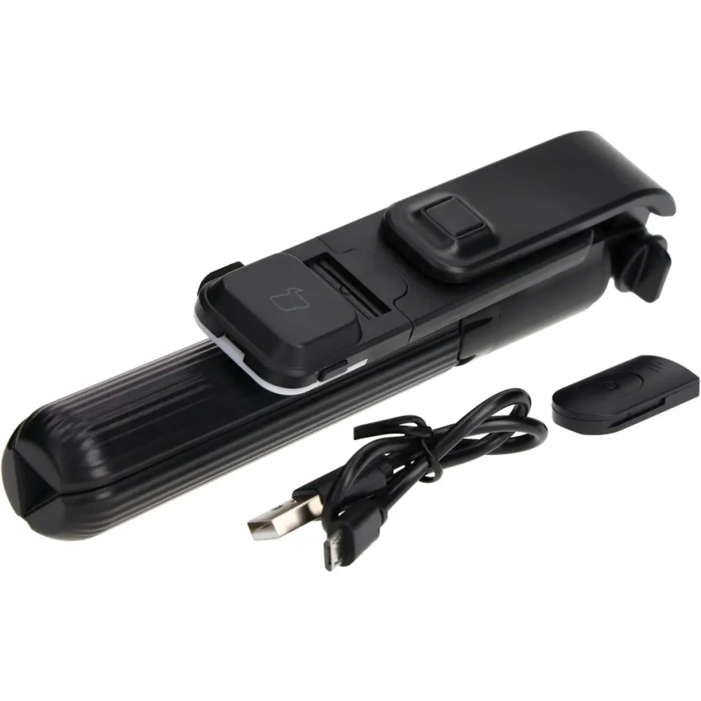 Kijek do selfie / tripod z lampą i pilotem Bizon Accessories Selfie Lamp czarny