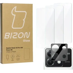 Kup BIZON Clear 3x kijelző üveg + kamera üveg Xiaomi Poco X6 / Redmi Note 13 Pro 5G - BIZ5173 - {ean13} - Sklep Home Screen