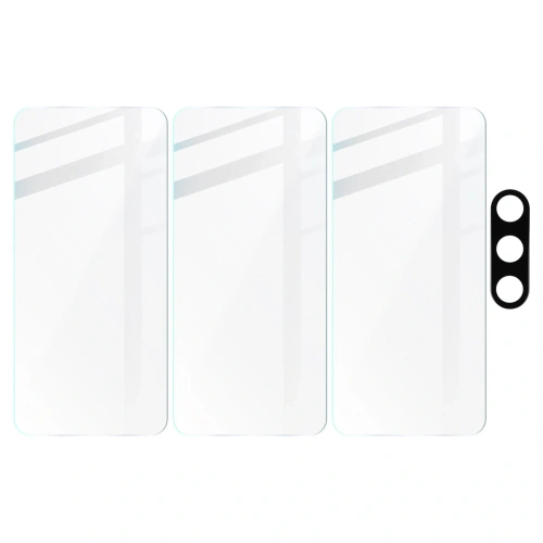 Buy BIZON Clear 3x screen glass + camera glass Samsung Galaxy A55 5G - BIZ4604 - {ean13} - Home Screen Store Europe