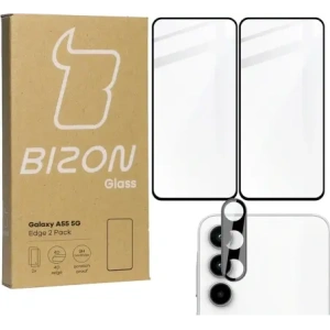 Kup 2x Szkło na ekran + szkło na aparat BIZON Edge do Samsung Galaxy A55 5G - BIZ4605 - {ean13} - Sklep Home Screen