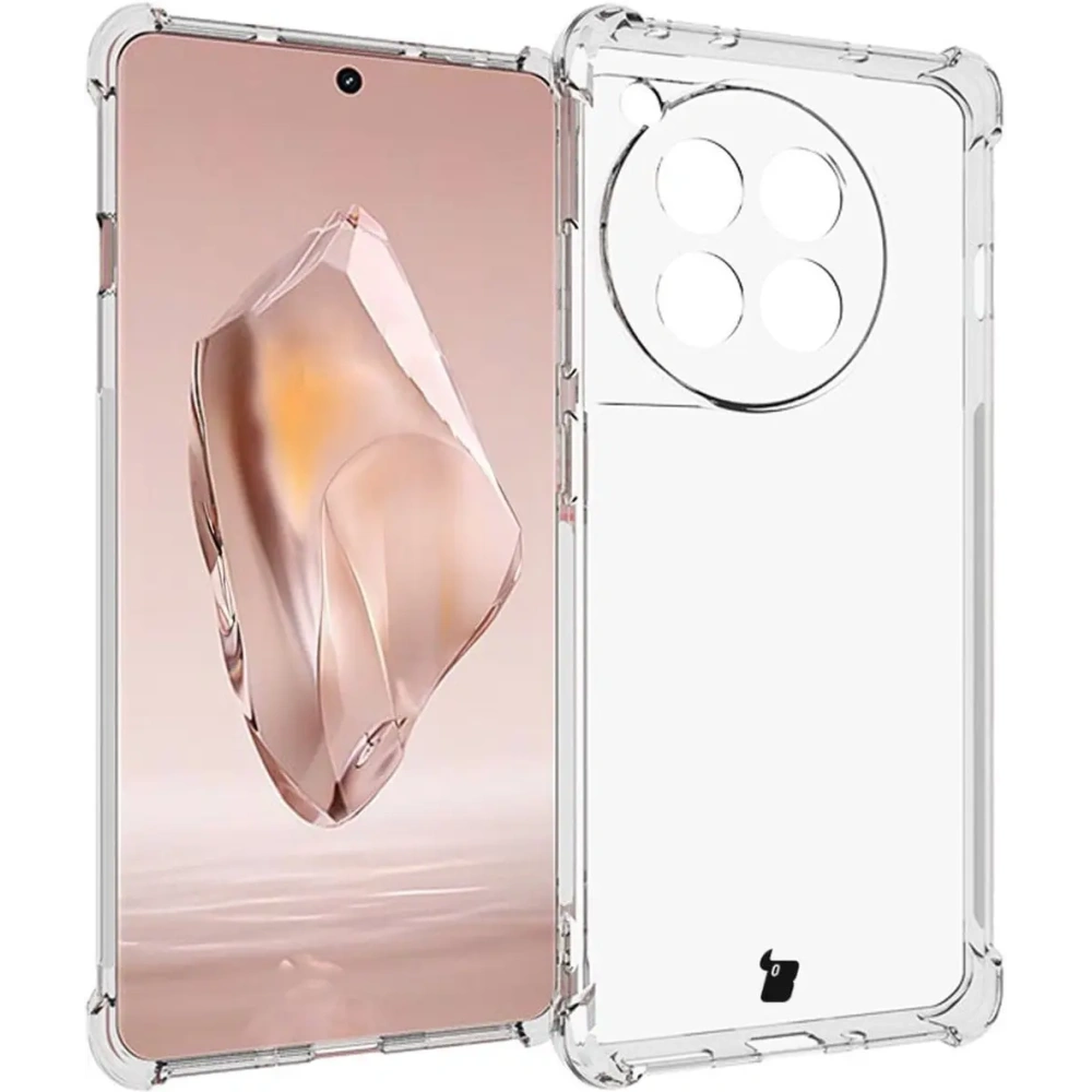 Etui + 2x folia Bizon Case Clear Pack do OnePlus 12R przezroczyste